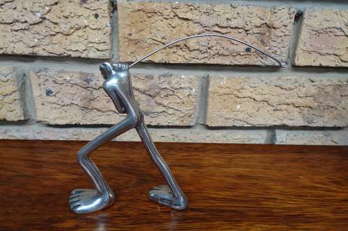 Quirky Carrol Boyes (1954 - 2019) Cast Aluminium Africa Art Thin Man Ornament