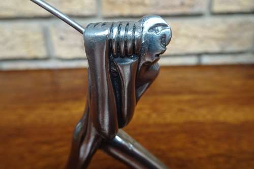 Quirky Carrol Boyes (1954 - 2019) Cast Aluminium Africa Art Thin Man Ornament