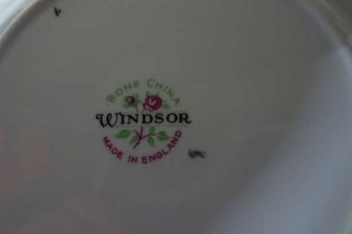 Beautiful Windsor Bone China Rose Design Trio - Made in England - Patt: 1735/83