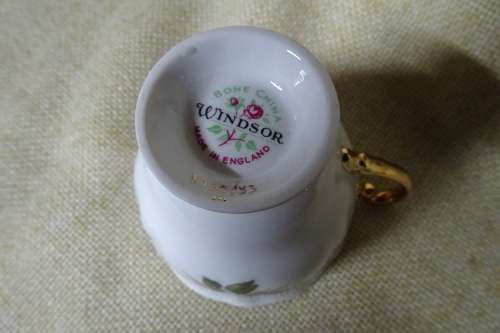 Beautiful Windsor Bone China Rose Design Trio - Made in England - Patt: 1735/83