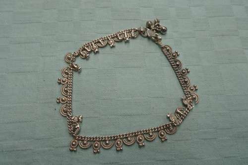 Beautiful and Unusual South African VK (Vivek Parshotam) Silver Linked Chain Anklet 16.9g 26cm