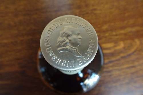 Vintage Oude Meester Souverein Matured 12 Years Brandy.  Sealed and in Window Display Box 750 mll