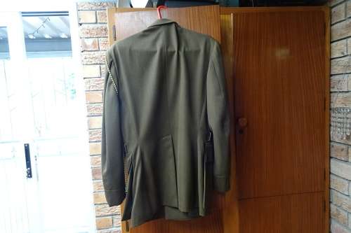 Vintage South African Defence Force Full 2nd Lieutenant Uniform Tunic/Cap/Whistle/Belt/Swagger Stick