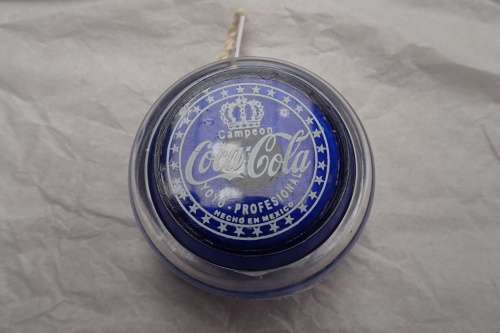 Very Rare Acrylic Blue Campeon Coca-Cola Yoyo Professional Hecho En Mexico 1980's.
