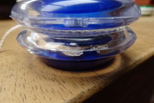 Very Rare Acrylic Blue Campeon Coca-Cola Yoyo Professional Hecho En Mexico 1980's.