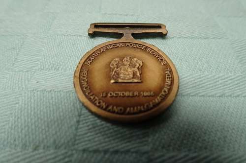 Six South African Police Service Reconciliation and Amalgamation Miniature Medals. BIDDING PER PIECE