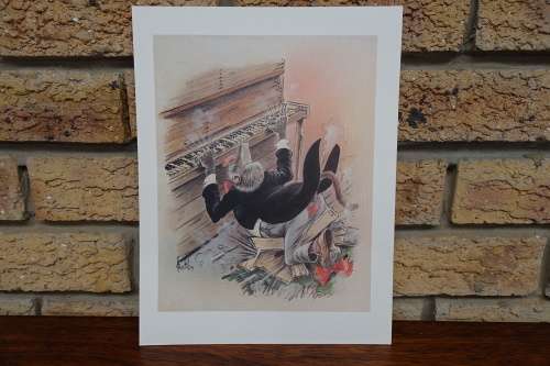 T.O. Honiball (1905 - 1990) Set of Five Handsigned Lithographs `Adoons-Hulle`. Includes 6 Postcards