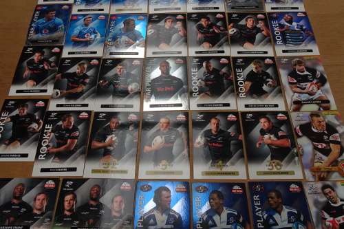 A Large Lot of 147 Rugby Cards in Good Condition. Statistics of Player on Reverse of Each Card.