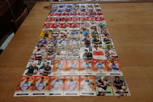 A Large Lot of 147 Rugby Cards in Good Condition. Statistics of Player on Reverse of Each Card.