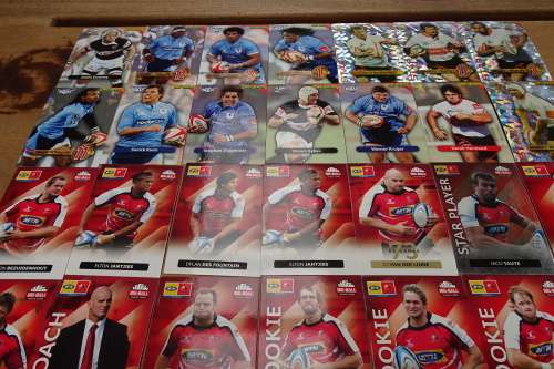 A Large Lot of 147 Rugby Cards in Good Condition. Statistics of Player on Reverse of Each Card.