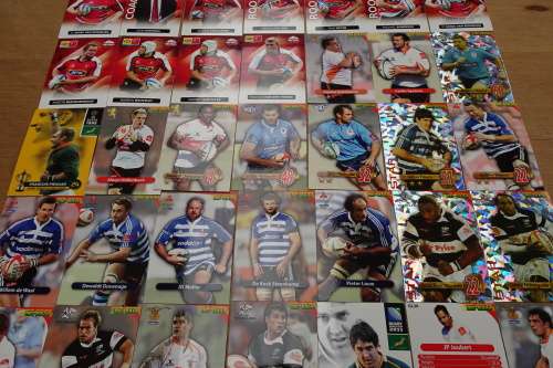 A Large Lot of 147 Rugby Cards in Good Condition. Statistics of Player on Reverse of Each Card.