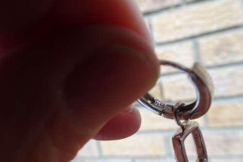 Unusual Pair of Sterling Silver Drop Earrings With Detachable Hoops 8.9 g Length 38 mm