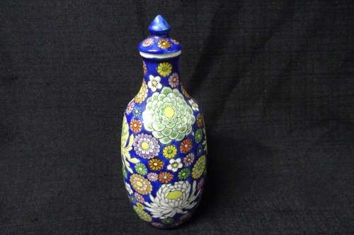 Beautiful Handpainted Japanese Pottery Set Small Jar With Lid, Five Small Bowls and One Small Saucer