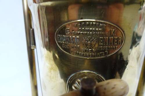 Unique Brass Vintage Coffee Maker/Percolater With Glass Lid By Richard Emmer