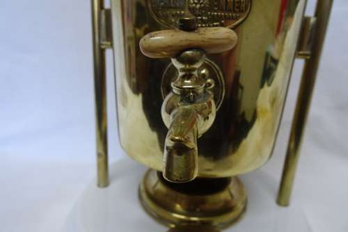 Unique Brass Vintage Coffee Maker/Percolater With Glass Lid By Richard Emmer