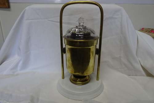 Unique Brass Vintage Coffee Maker/Percolater With Glass Lid By Richard Emmer