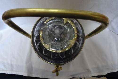 Unique Brass Vintage Coffee Maker/Percolater With Glass Lid By Richard Emmer