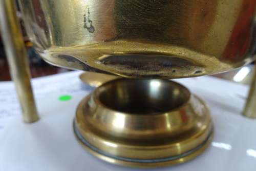 Unique Brass Vintage Coffee Maker/Percolater With Glass Lid By Richard Emmer