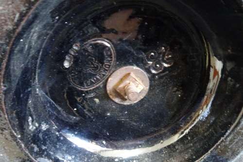 Gorgeous Tall Lambworks Cranberry Red Mantle Oil Lamp. COURIER ONLY