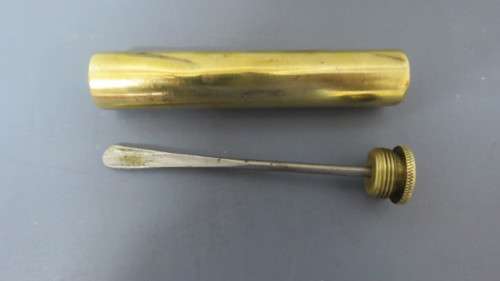 Original World War I Brass Oil Bottle - Lee Enfield Rifle Oiler
