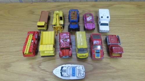 Collection of 12 Vintage Matchbox Die Cast Cars. See Description For Details.