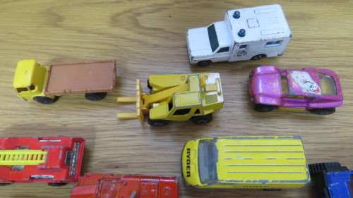 Collection of 12 Vintage Matchbox Die Cast Cars. See Description For Details.