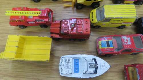 Collection of 12 Vintage Matchbox Die Cast Cars. See Description For Details.