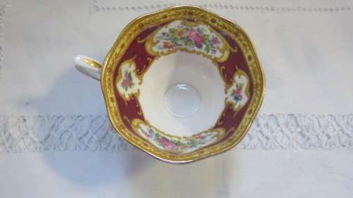 Stunning Royal Albert Bone China `Lady Hamilton` Tea Cup, Saucer and Cake Plate Trio.