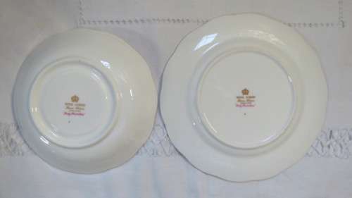 Stunning Royal Albert Bone China `Lady Hamilton` Tea Cup, Saucer and Cake Plate Trio.
