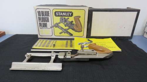 Stanley 10 Blade Plough Plane 13-052 With All Parts and Assembley and Operating Instructions