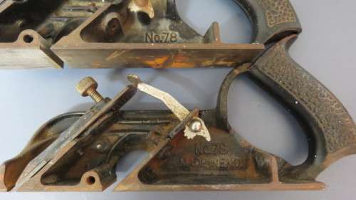 Two Vintage Stanley N0.78 Rebate Planes. Made in England. SOLD AS IS.