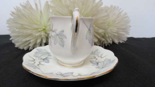 Gorgeous Royal Albert Bone China `Silver Maple` Coffee Cup and Saucer