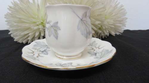 Gorgeous Royal Albert Bone China `Silver Maple` Coffee Cup and Saucer