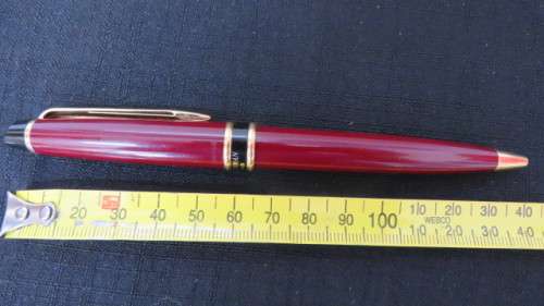 Stunning Original Waterman Expert Ballpoint Pen Burgundy and Gold