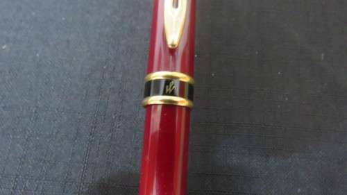 Stunning Original Waterman Expert Ballpoint Pen Burgundy and Gold