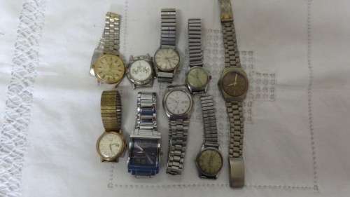 Interesting Collection of Watches. Not in Working Order. Details in Description. SOLD AS IS.