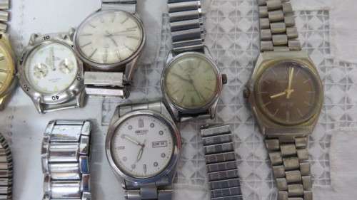 Interesting Collection of Watches. Not in Working Order. Details in Description. SOLD AS IS.