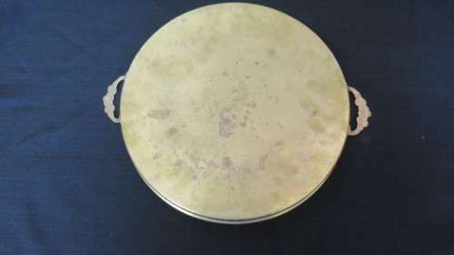 Glamorous Vintage Bohemian Style Etched EPNS Brass Serving Tray