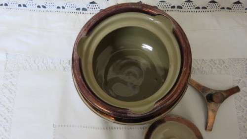 Awesome Vintage Tobacco Jar Humidor Gray`s Pottery England Handpainted `Swan Inn`.