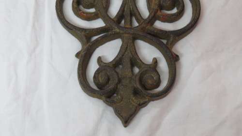 Beautiful Vintage Cast Iron Cross 51 x 33 cm