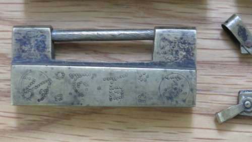 Four Vintage Brass Chinese Locks With Keys. SOLD AS IS.