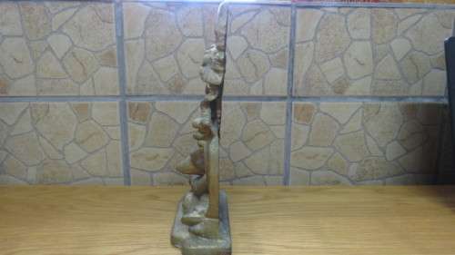 Superb Antique Heavy Cast Brass Fox Hunt Doorstop COURIER ONLY H: 30 cm