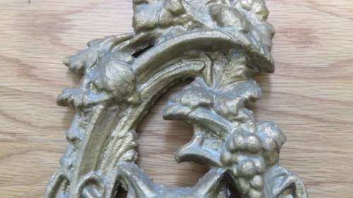 Superb Antique Heavy Cast Brass Fox Hunt Doorstop COURIER ONLY H: 30 cm