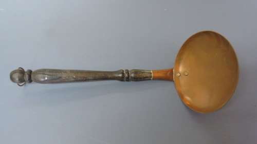 Superb Vintage Original De Klerk Large Copper Ladle/Hand Carved Wooden Handle L: 38 cm