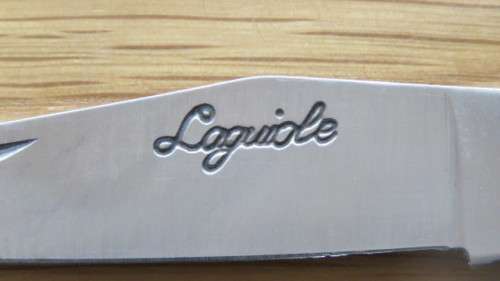 Wonderful Vintage Laguiole Olive Wood Handle Pocket Knife Made in France L: 12 cm