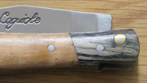 Wonderful Vintage Laguiole Olive Wood Handle Pocket Knife Made in France L: 12 cm