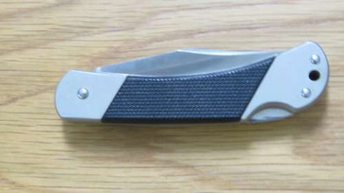 Superb Kershaw Black Gulch #3120 Officer Ranch Pocket Knife With Leather Pouch L: 10,5 cm