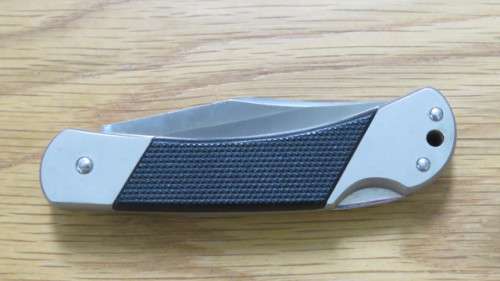 Superb Kershaw Black Gulch #3120 Officer Ranch Pocket Knife With Leather Pouch L: 10,5 cm