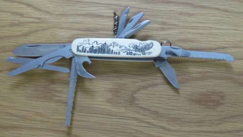 Stunning Vintage 200th Anniversary of the American Eagle Mutli Tool Pocket Knife in Pouch L: 9cm
