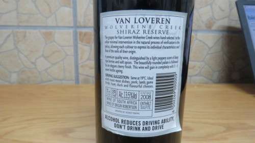 Sealed 750ml 2008 Van Loveren Wolverine Creek Private Cellar Reserve Limited Release No. 3349